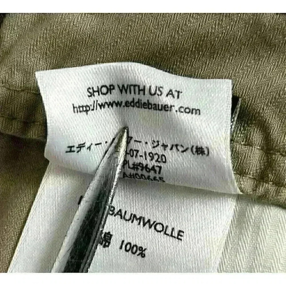 Eddie Bauer Womens Size 6 Tan Khaki Capri Wide Leg Pants Embroidered Accents - Picture 13 of 16